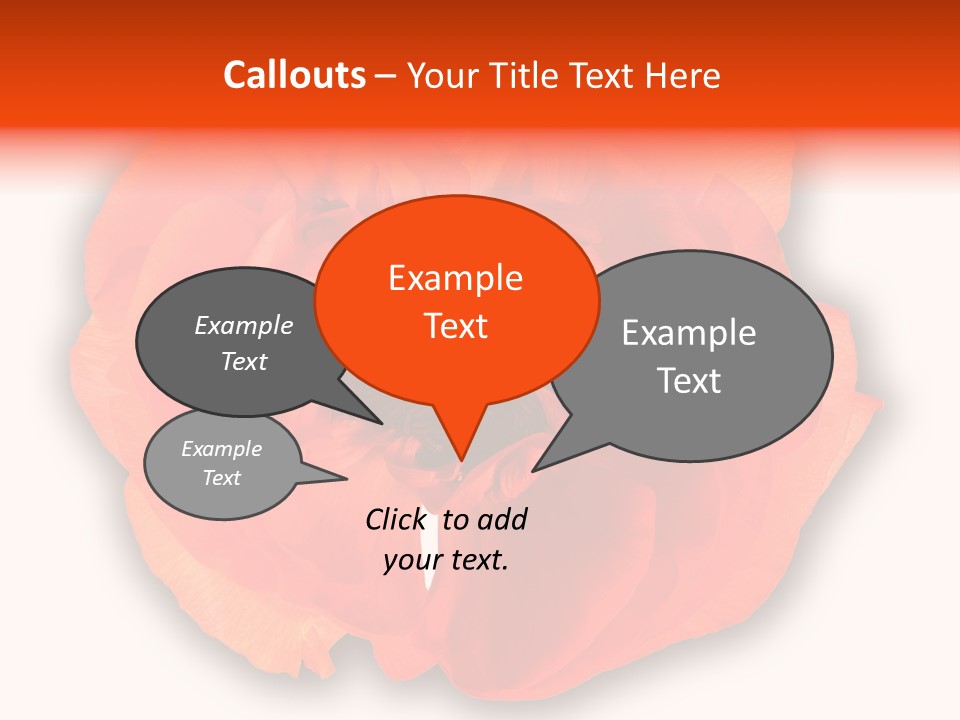 A Large Orange Flower With A White Background PowerPoint Template