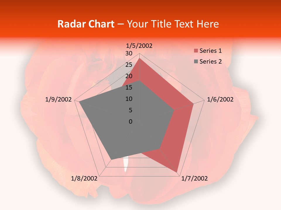 A Large Orange Flower With A White Background PowerPoint Template