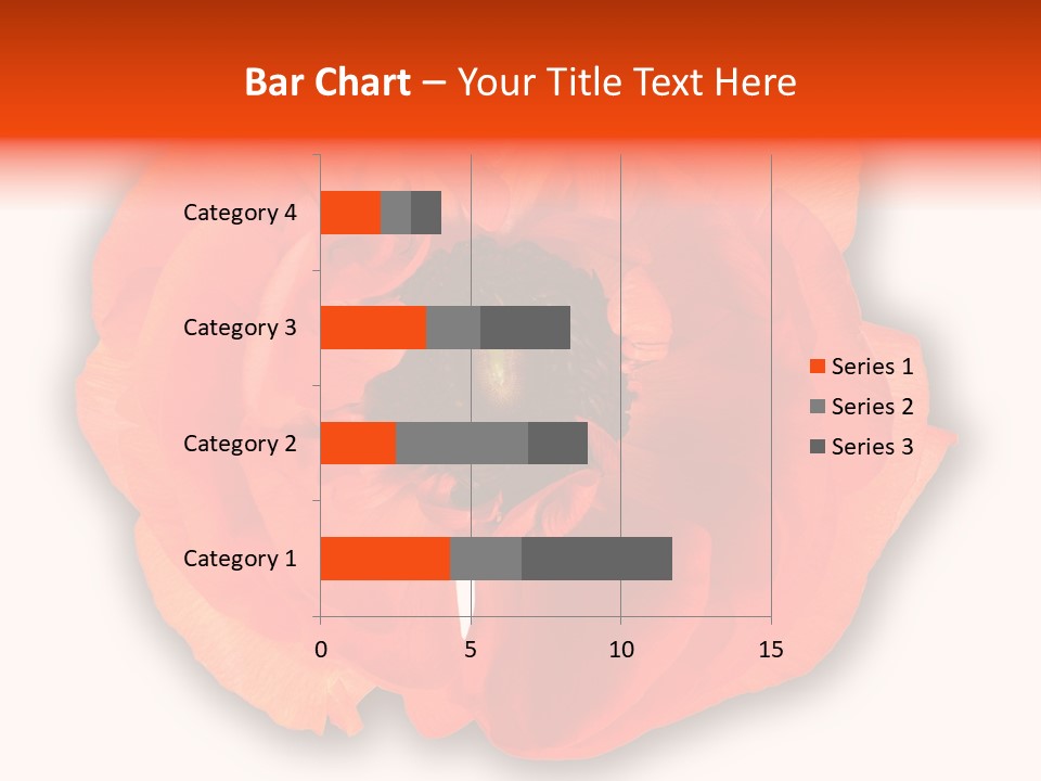 A Large Orange Flower With A White Background PowerPoint Template