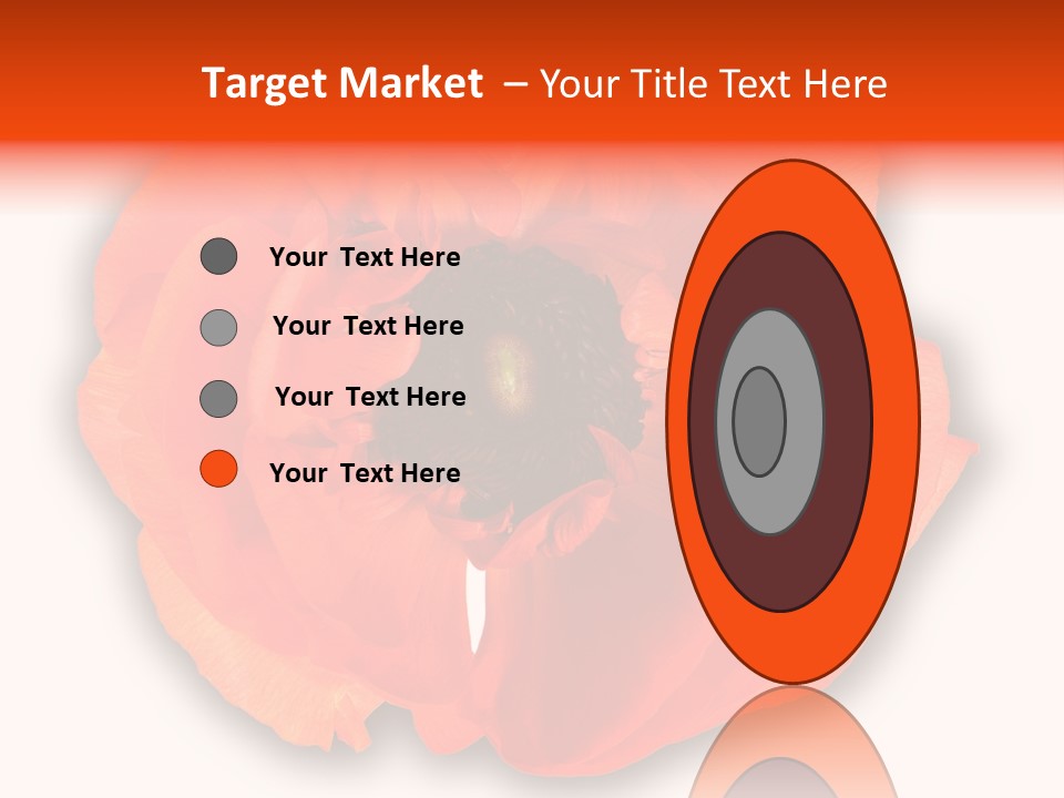 A Large Orange Flower With A White Background PowerPoint Template