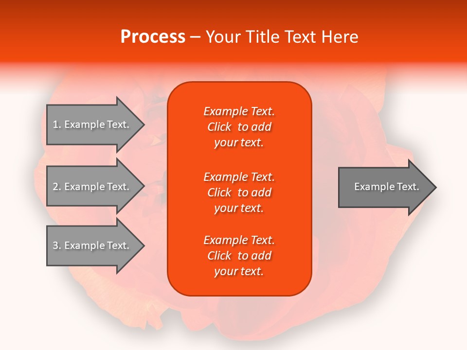 A Large Orange Flower With A White Background PowerPoint Template