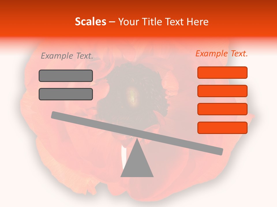 A Large Orange Flower With A White Background PowerPoint Template