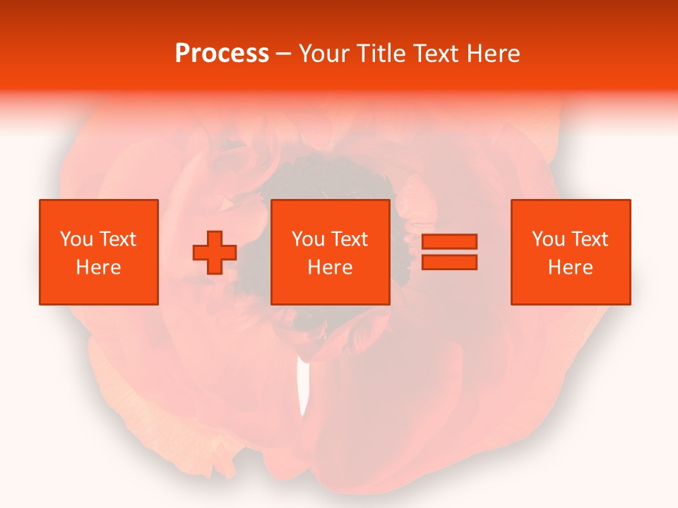 A Large Orange Flower With A White Background PowerPoint Template