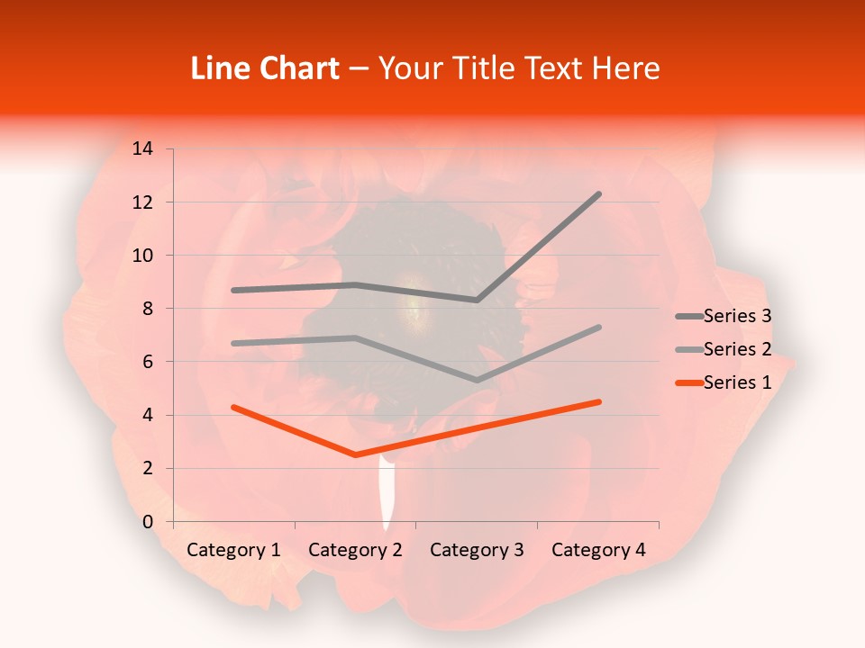 A Large Orange Flower With A White Background PowerPoint Template