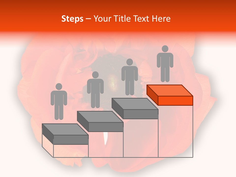 A Large Orange Flower With A White Background PowerPoint Template