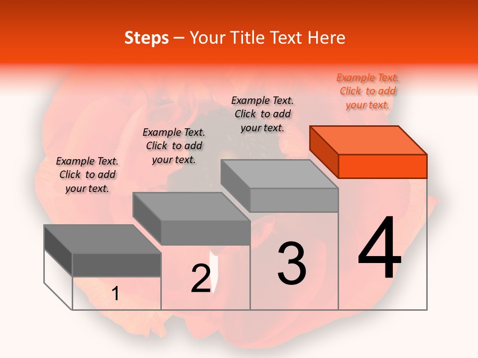 A Large Orange Flower With A White Background PowerPoint Template