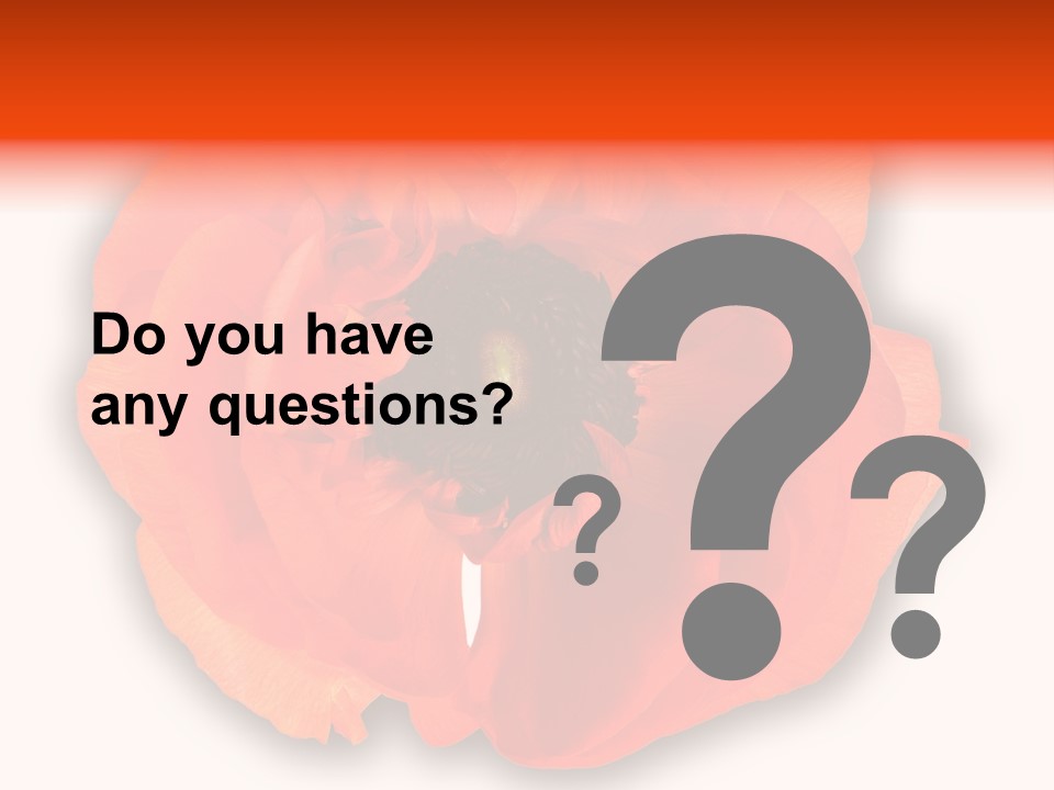 A Large Orange Flower With A White Background PowerPoint Template