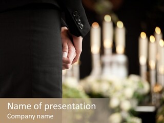 Funeral Flower Relative PowerPoint Template