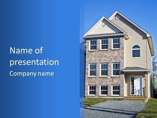 Contemporary Trees Vinyl Siding PowerPoint Template