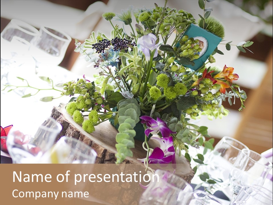 Beautiful Scenery Bouquet PowerPoint Template