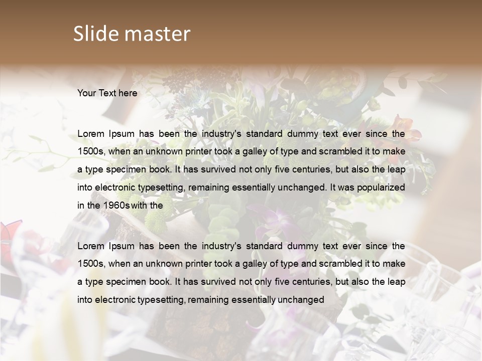 Beautiful Scenery Bouquet PowerPoint Template