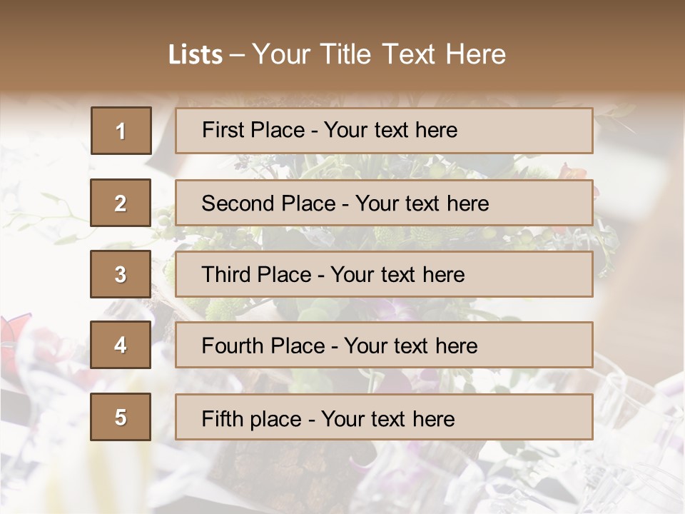 Beautiful Scenery Bouquet PowerPoint Template