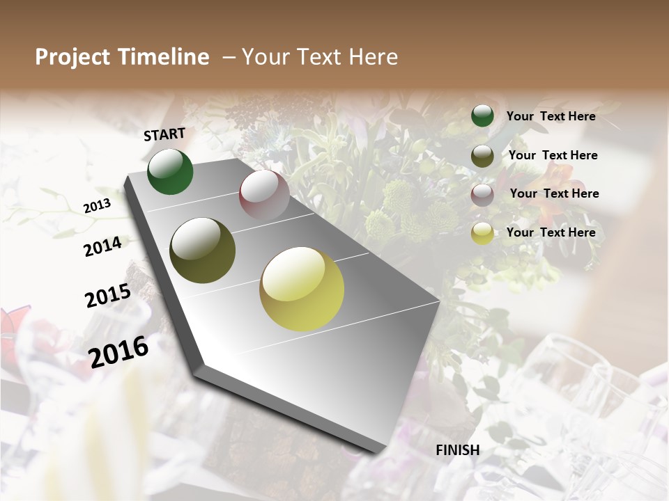 Beautiful Scenery Bouquet PowerPoint Template