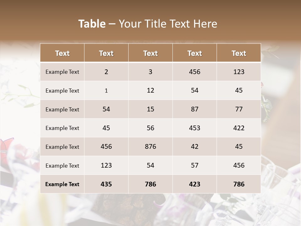 Beautiful Scenery Bouquet PowerPoint Template