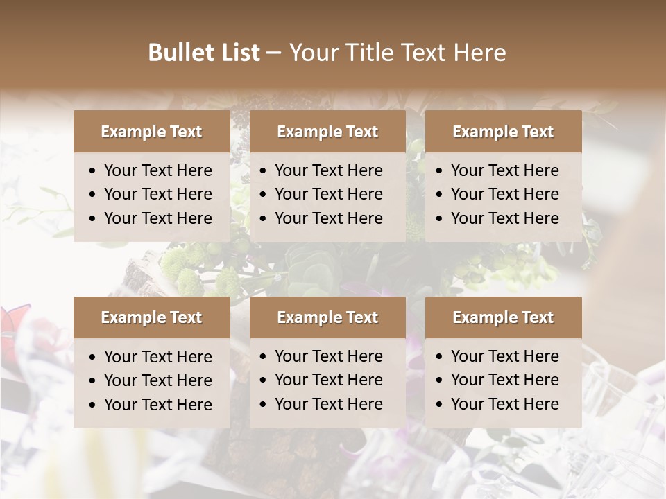 Beautiful Scenery Bouquet PowerPoint Template