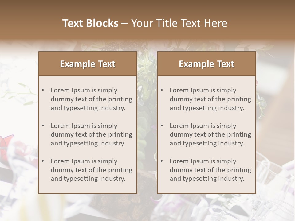 Beautiful Scenery Bouquet PowerPoint Template