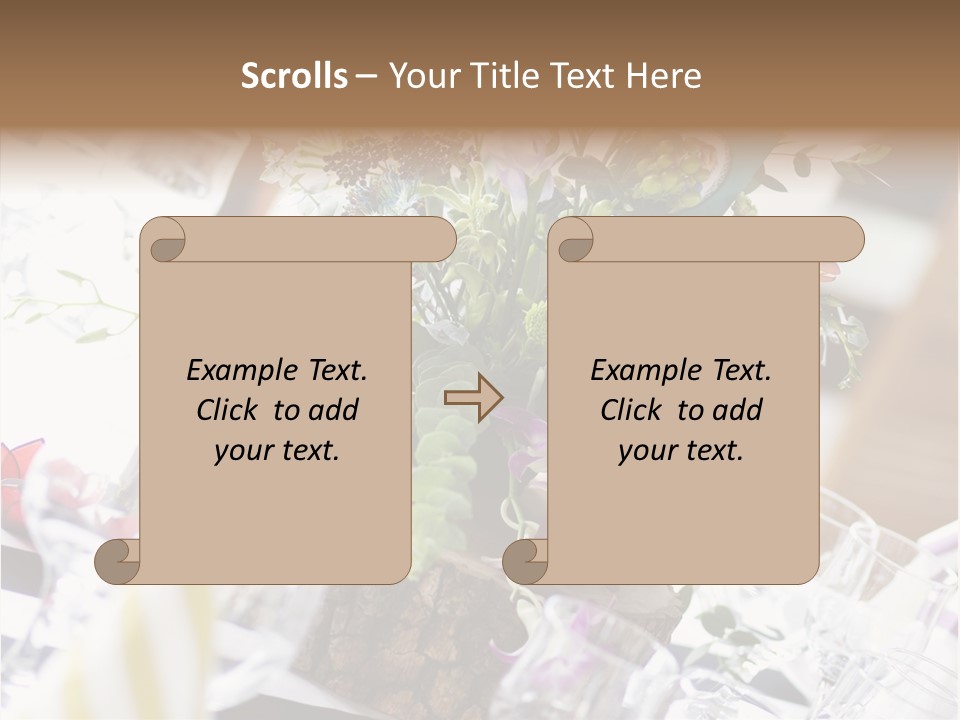 Beautiful Scenery Bouquet PowerPoint Template