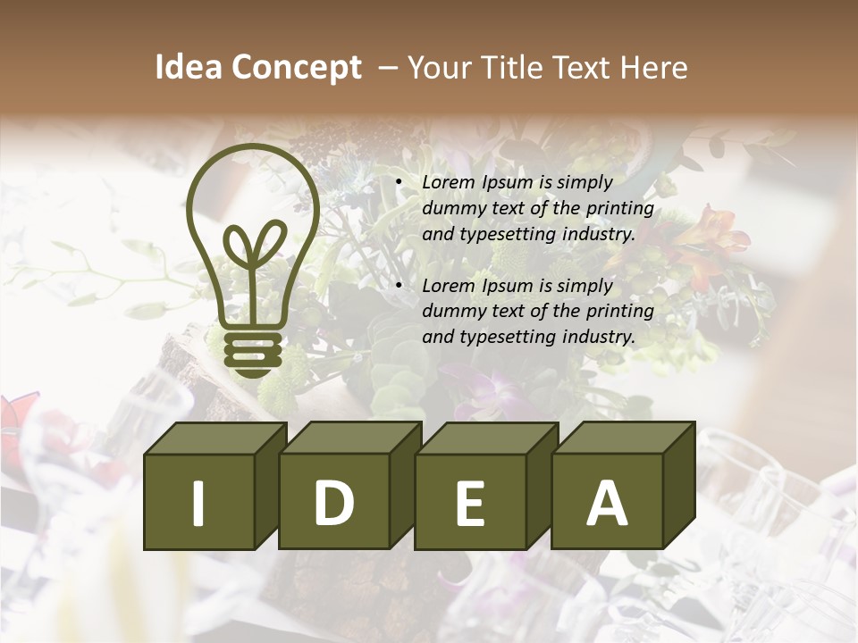 Beautiful Scenery Bouquet PowerPoint Template