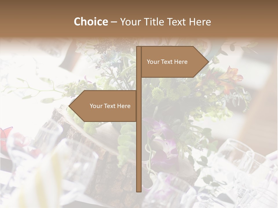 Beautiful Scenery Bouquet PowerPoint Template