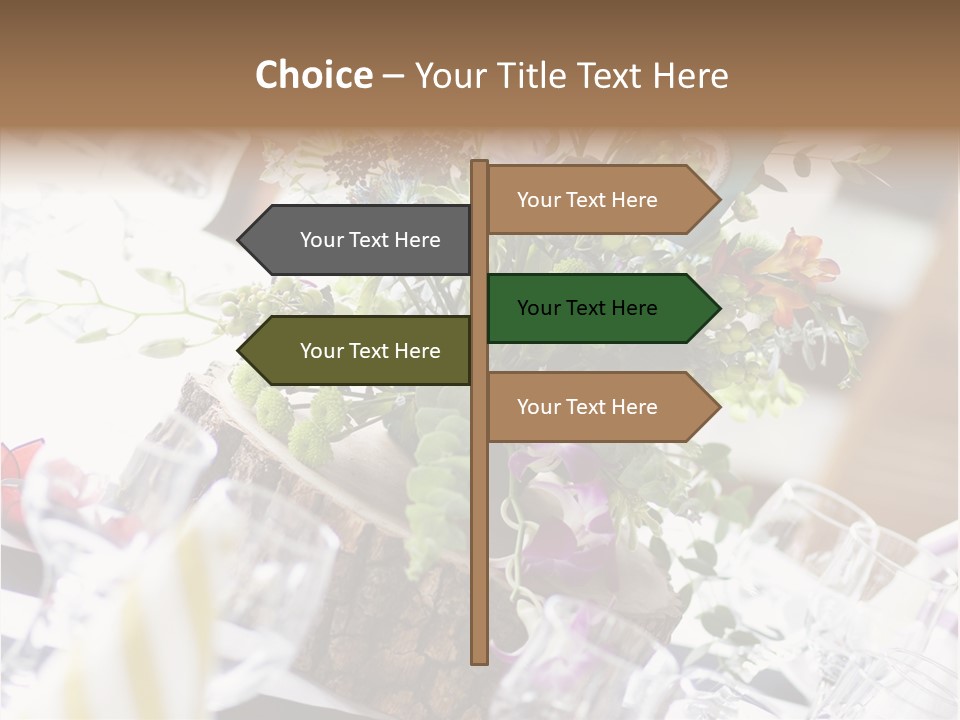 Beautiful Scenery Bouquet PowerPoint Template