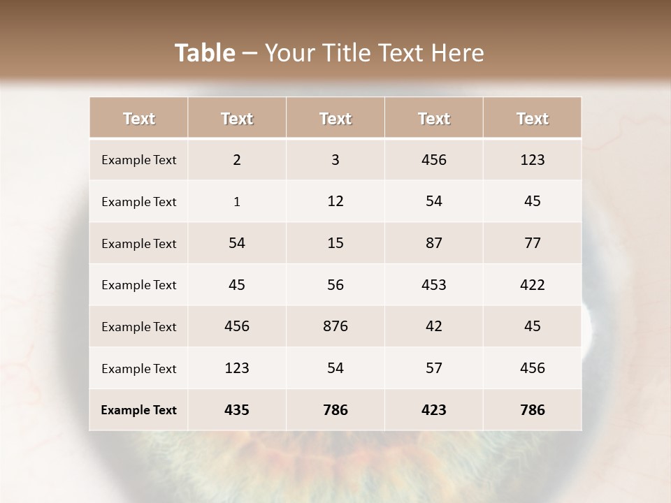 Sight Backdrops Closeup PowerPoint Template