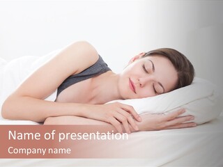 Horizontal Asleep Relax PowerPoint Template