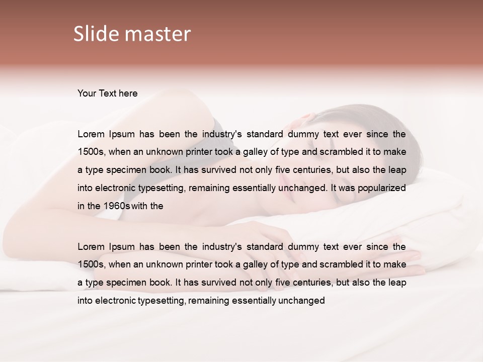 Horizontal Asleep Relax PowerPoint Template