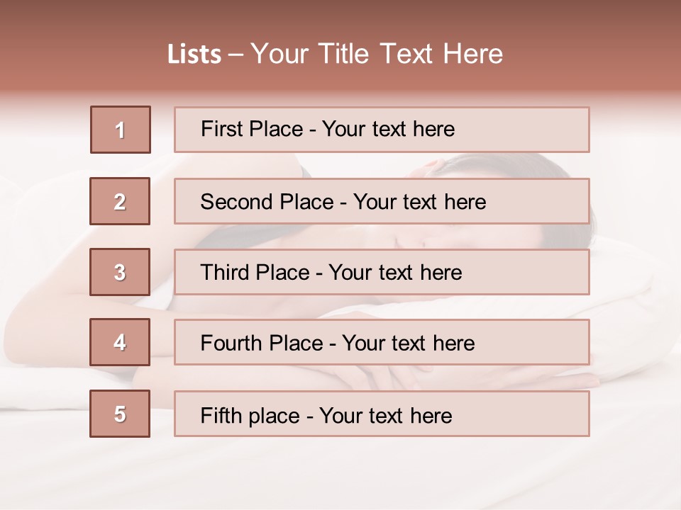 Horizontal Asleep Relax PowerPoint Template