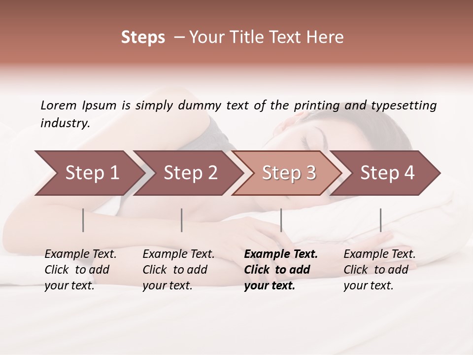 Horizontal Asleep Relax PowerPoint Template