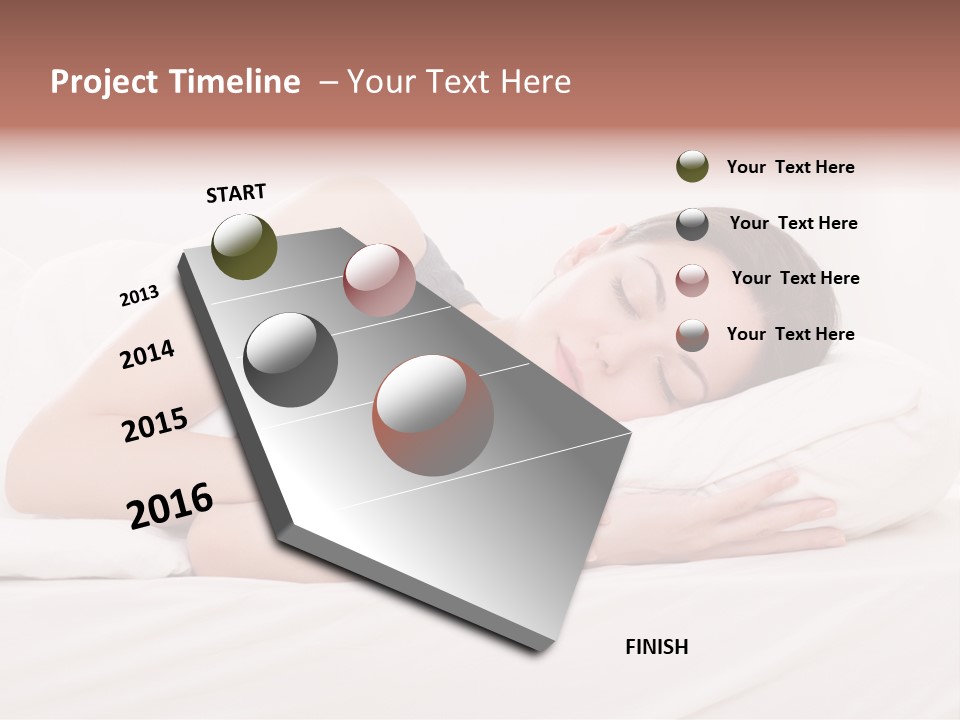 Horizontal Asleep Relax PowerPoint Template