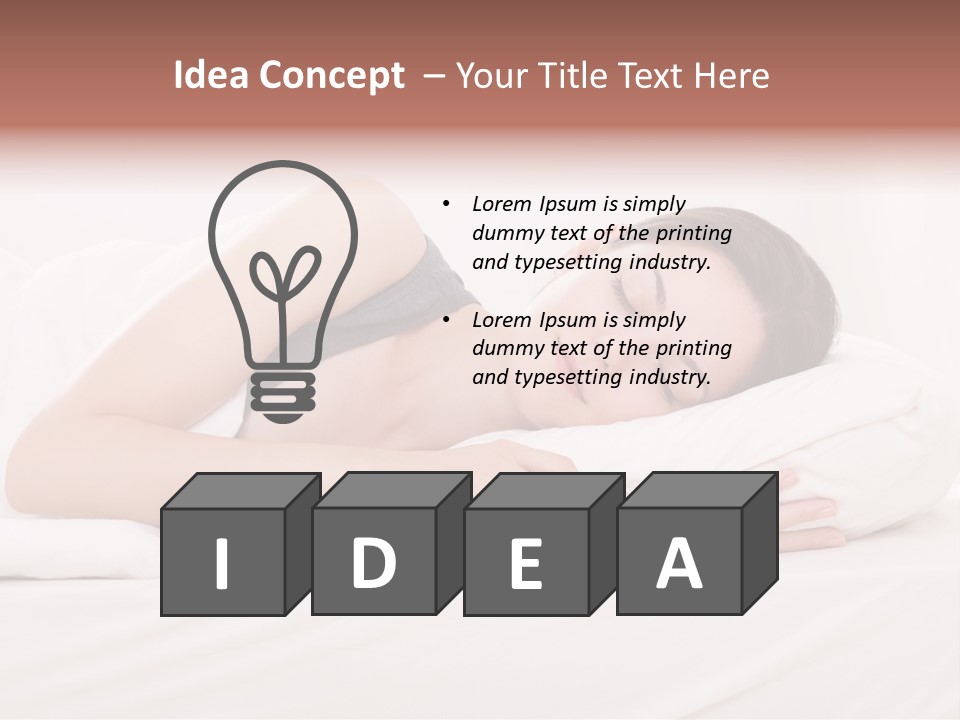 Horizontal Asleep Relax PowerPoint Template