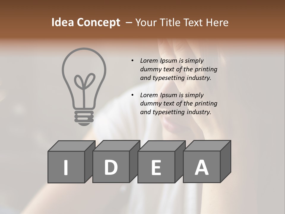 Young Ill Worry PowerPoint Template