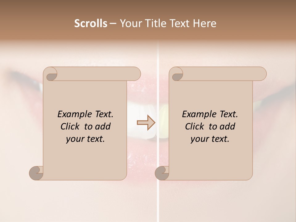 Beautiful Girl White PowerPoint Template