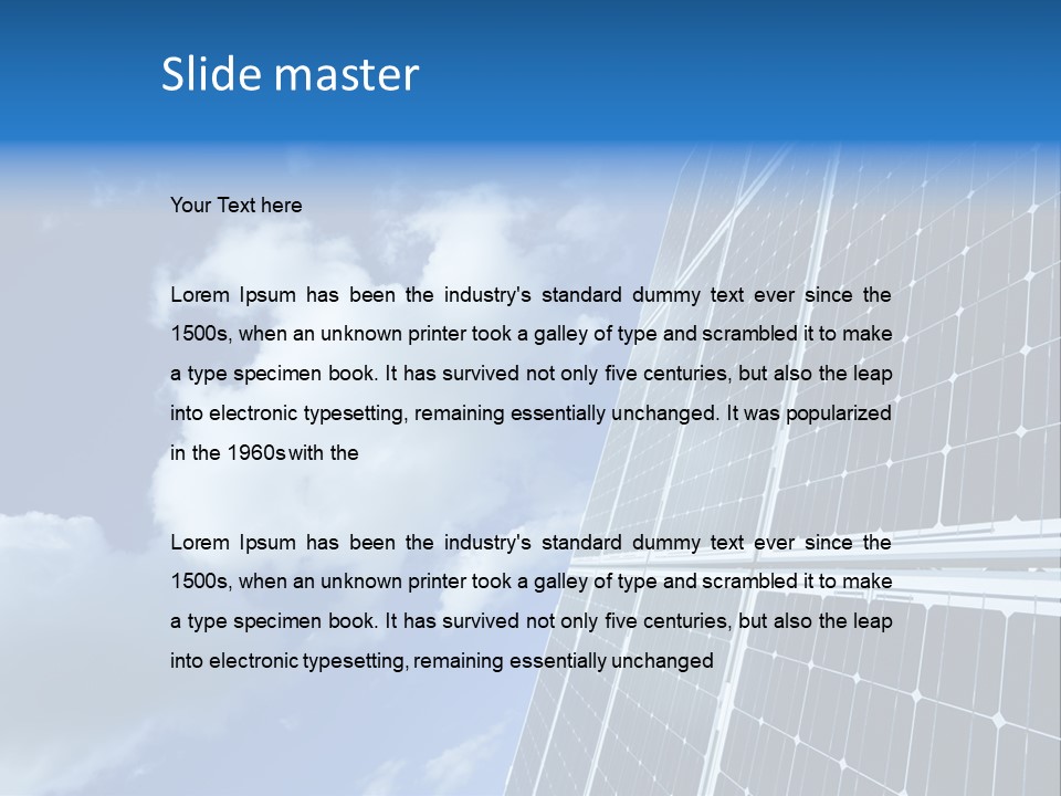 Modern Symbol Blue PowerPoint Template