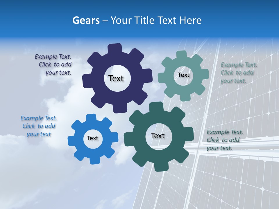 Modern Symbol Blue PowerPoint Template