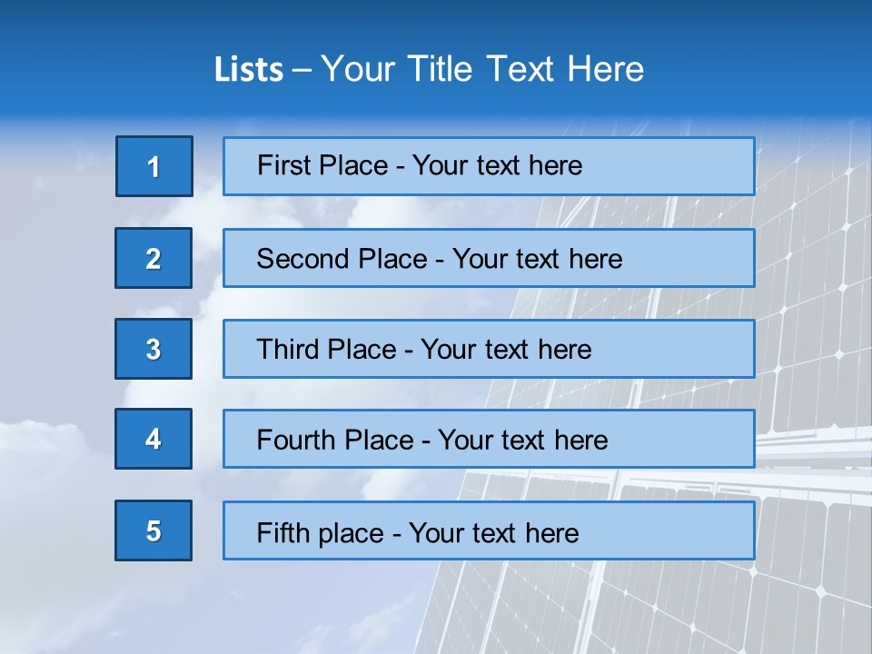 Modern Symbol Blue PowerPoint Template