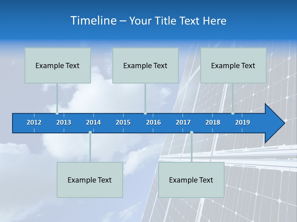 Modern Symbol Blue PowerPoint Template