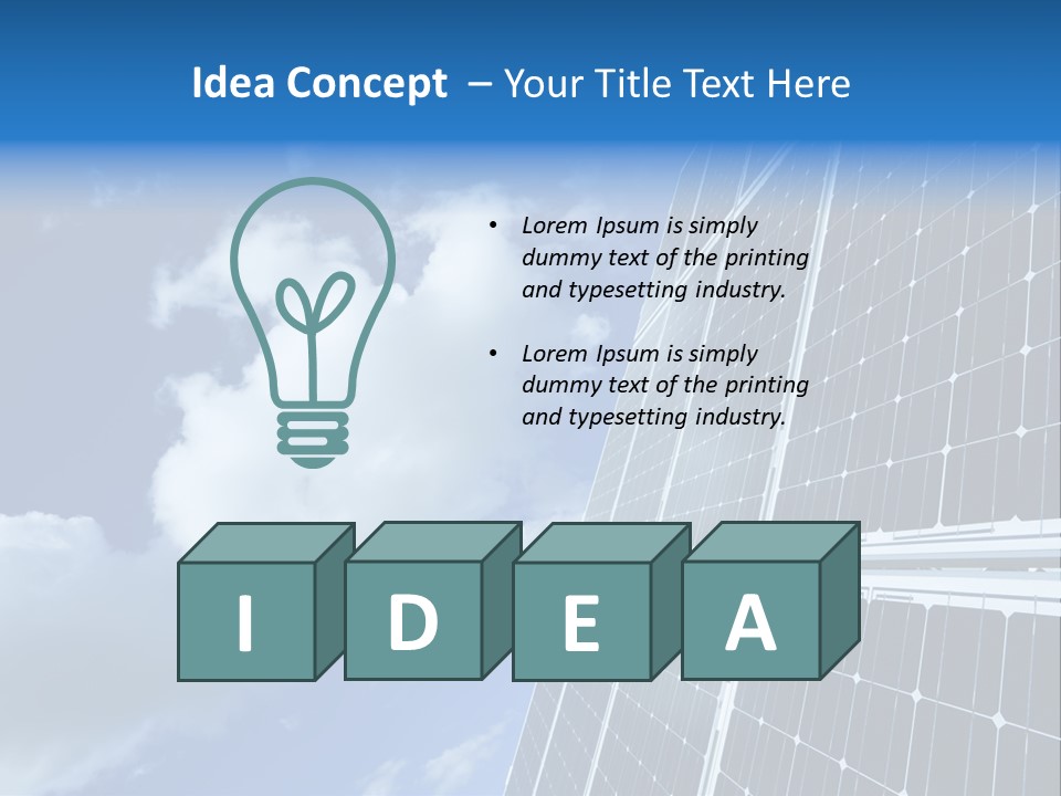 Modern Symbol Blue PowerPoint Template