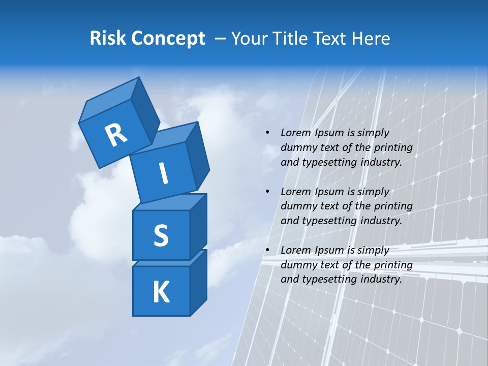 Modern Symbol Blue PowerPoint Template