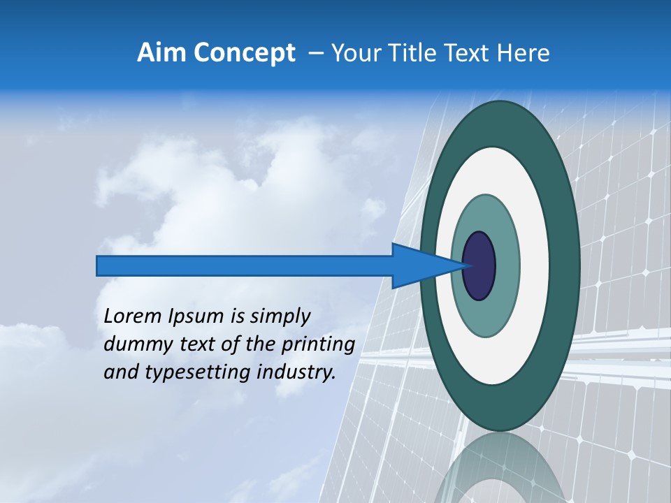 Modern Symbol Blue PowerPoint Template