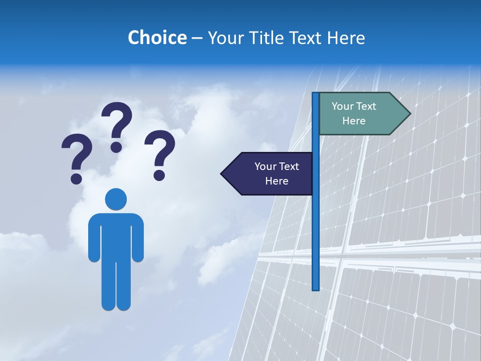 Modern Symbol Blue PowerPoint Template