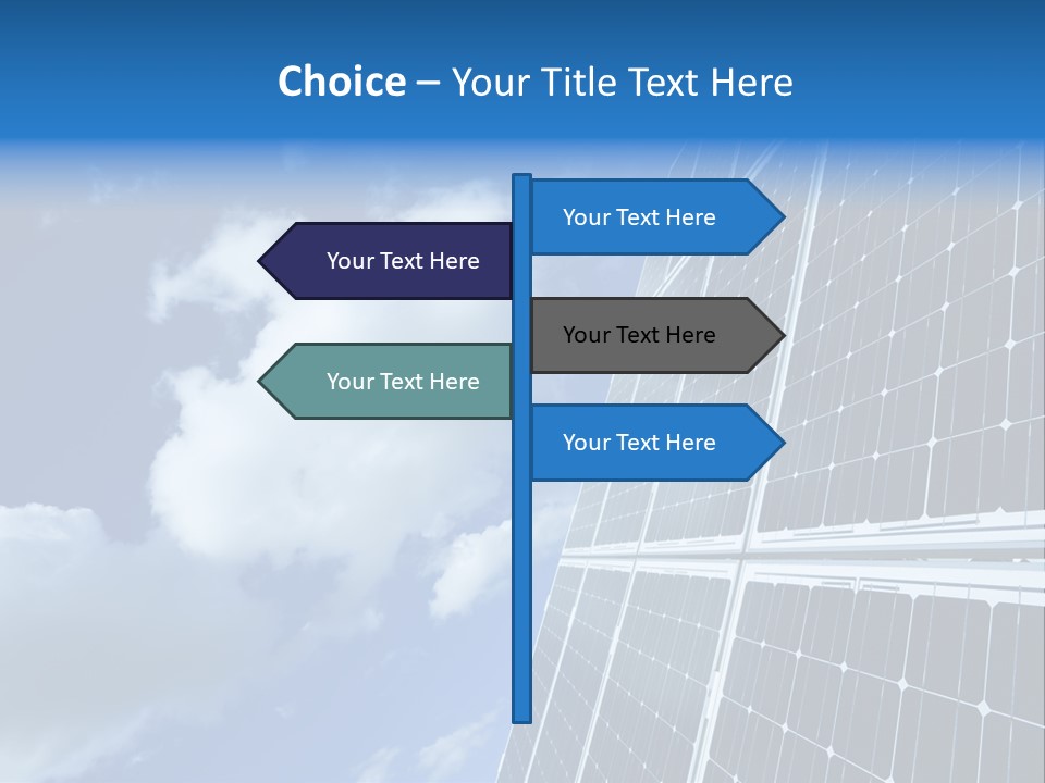 Modern Symbol Blue PowerPoint Template