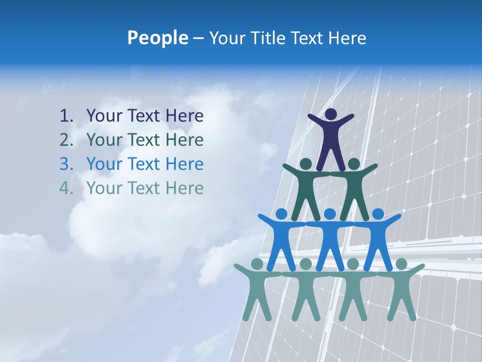 Modern Symbol Blue PowerPoint Template