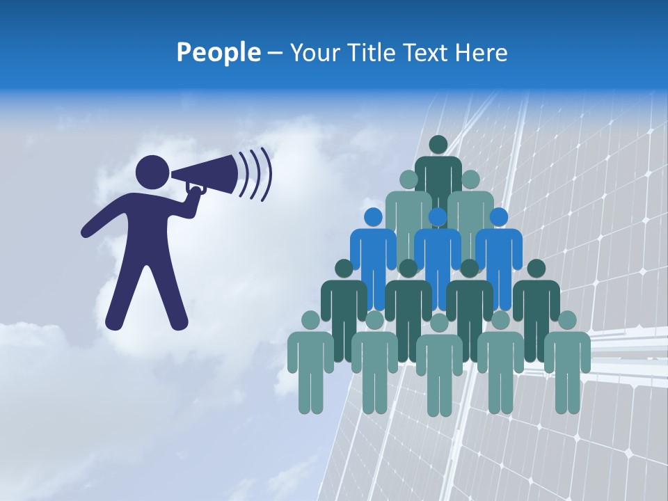 Modern Symbol Blue PowerPoint Template