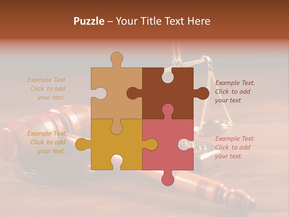 Legal System Symbol Equal PowerPoint Template