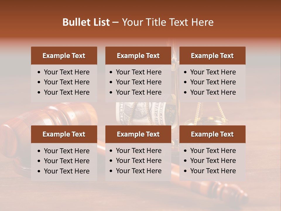 Legal System Symbol Equal PowerPoint Template
