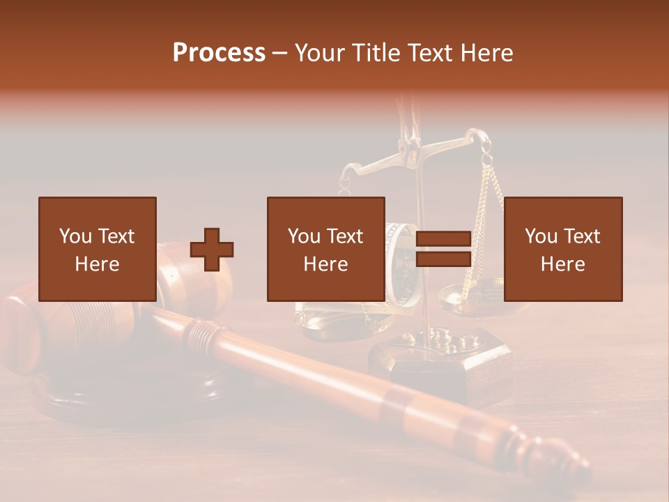 Legal System Symbol Equal PowerPoint Template