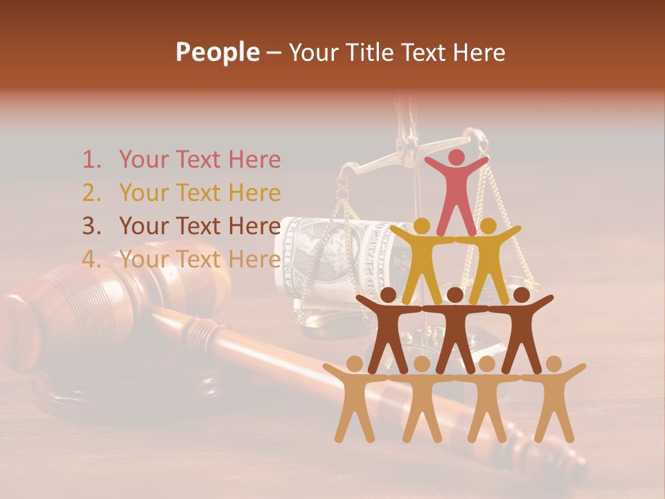 Legal System Symbol Equal PowerPoint Template