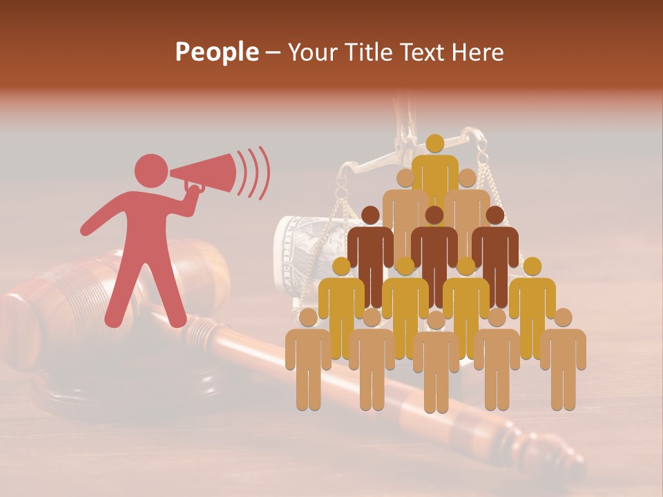 Legal System Symbol Equal PowerPoint Template