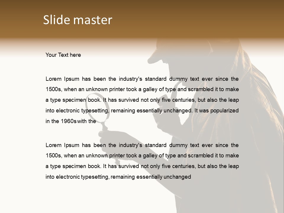 One Silhouette Man PowerPoint Template